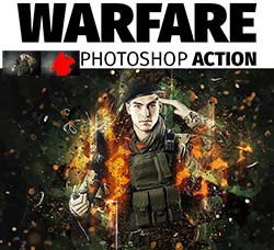 极品PS动作－烽火销烟：Warfare Photoshop Action